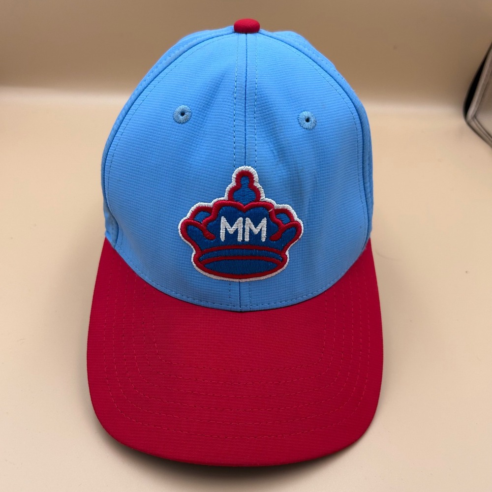 Team MLB Florida Marlins Snapback Hat Light Blue Red Crown MM Logo OSFM Cap
